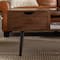 Walker Edison; Dark Walnut Mid Century Modern Wood & Glass Coffee Table; Category:Accent & End Tables; Image:5